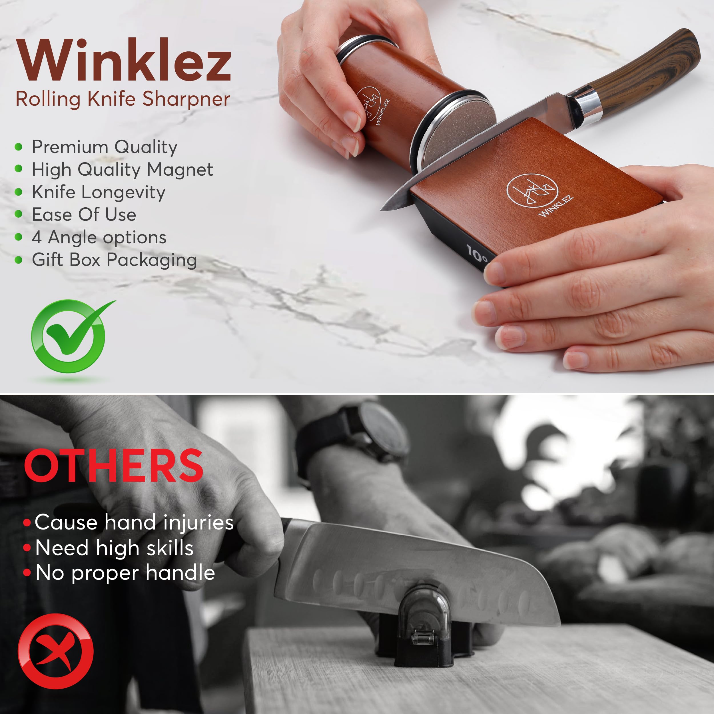 Coffret cadeau Winklez ouvert présentant outil et accessoires élégants