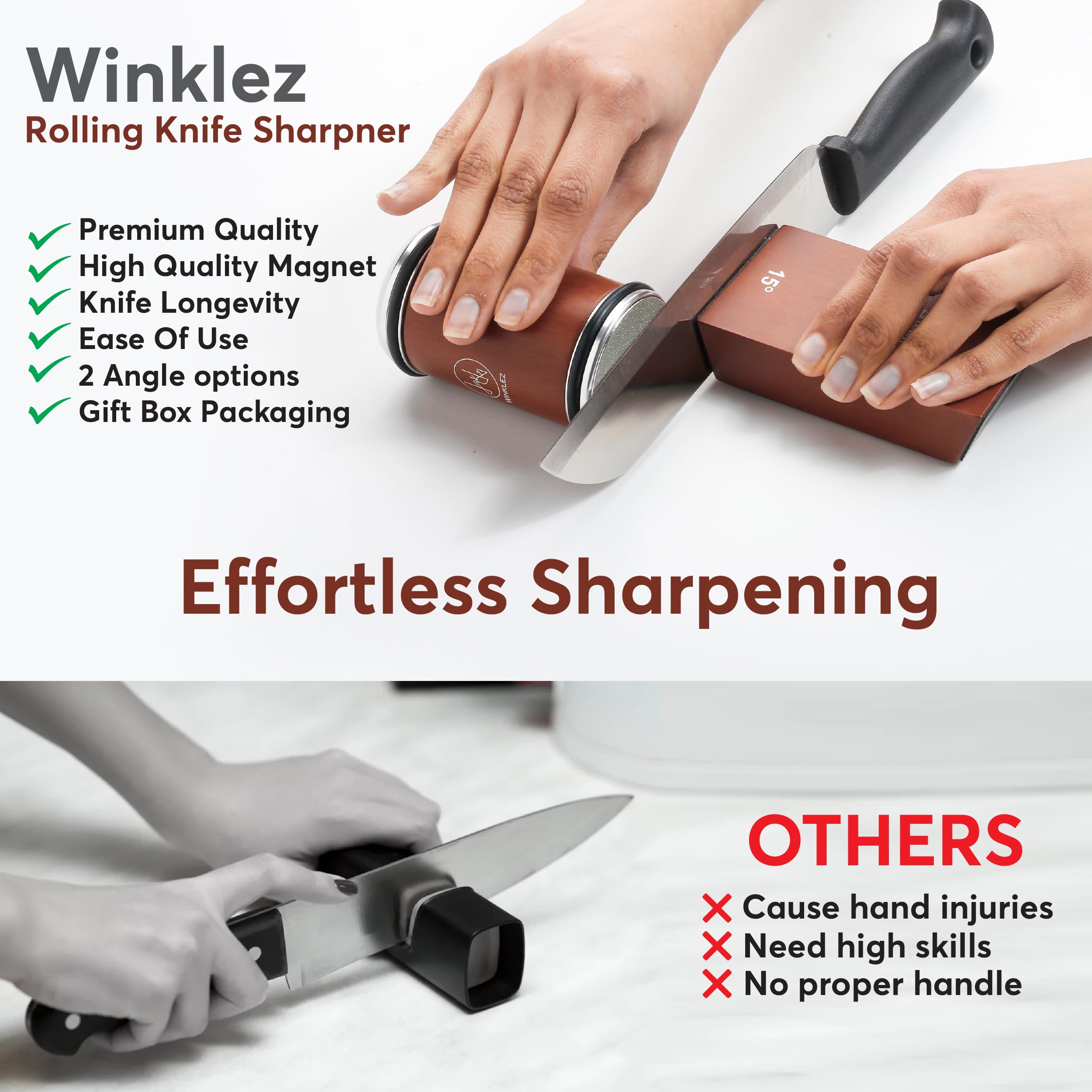 Winklez en usage cuisine montrant affûtage simple et contrôlé