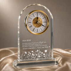 WinTaim horloge en verre face montrant son arc élégant et un souvenir durable