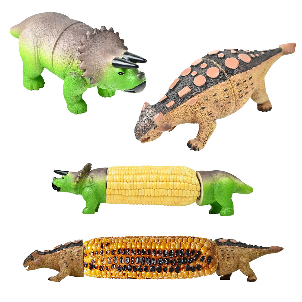 Wiosi poignées maïs face avant montrant design dinosaure et prise sûre