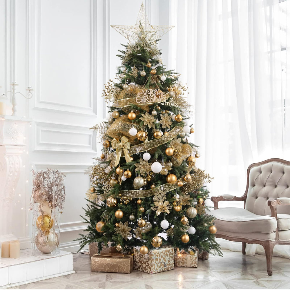 Wironlst décoration de sapin complète créant ambiance festive chaleureuse