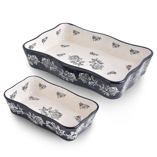 Wisenvoy plat rectangulaire en céramique face avant, utilité pour cuisson uniforme