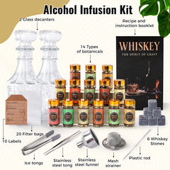WishWeaver deux bouteilles en verre 500 mL prêtes à recevoir l'infusion