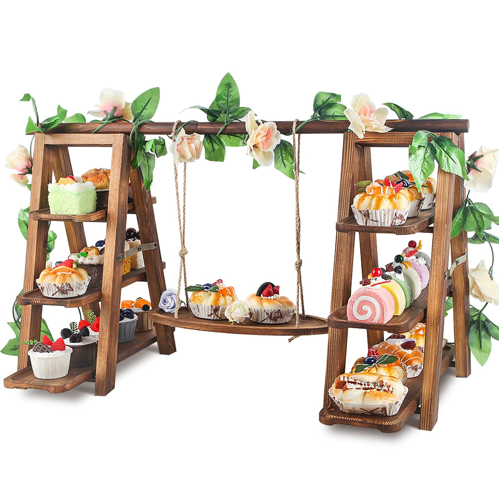 Wisreach présentoir trois niveaux vue frontale élégante pour buffet