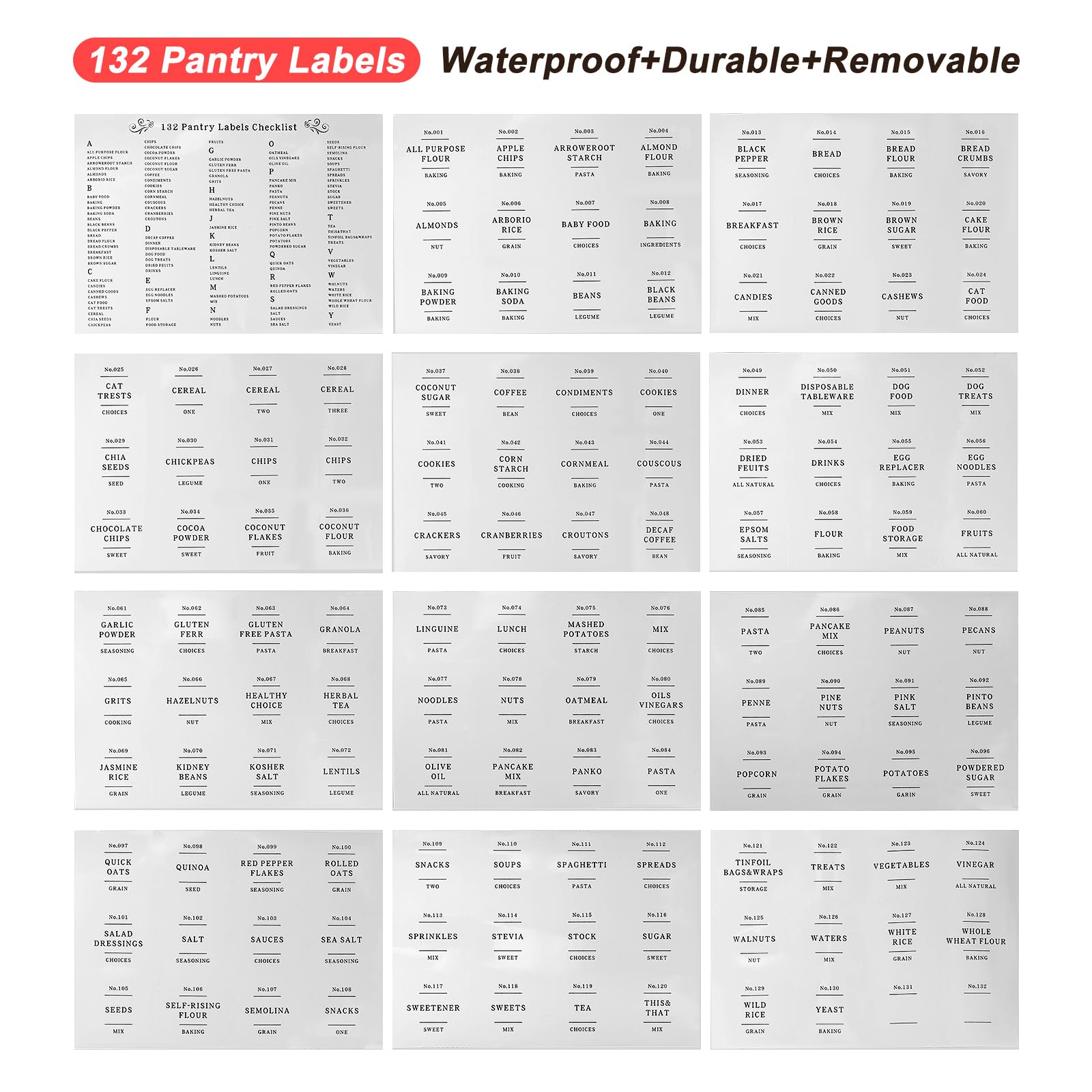Wissy&Konny packaging avec 132 étiquettes pour organisation complète