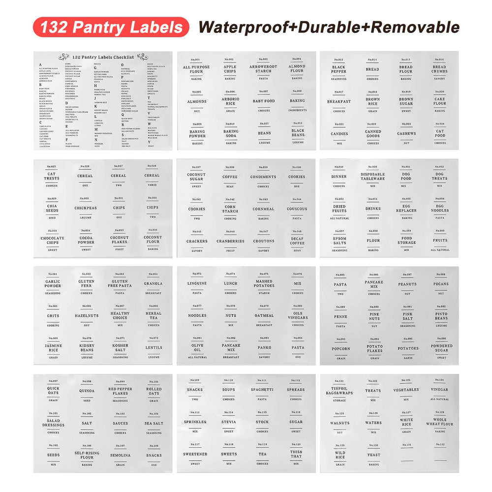 Wissy&Konny packaging avec 132 étiquettes pour organisation complète