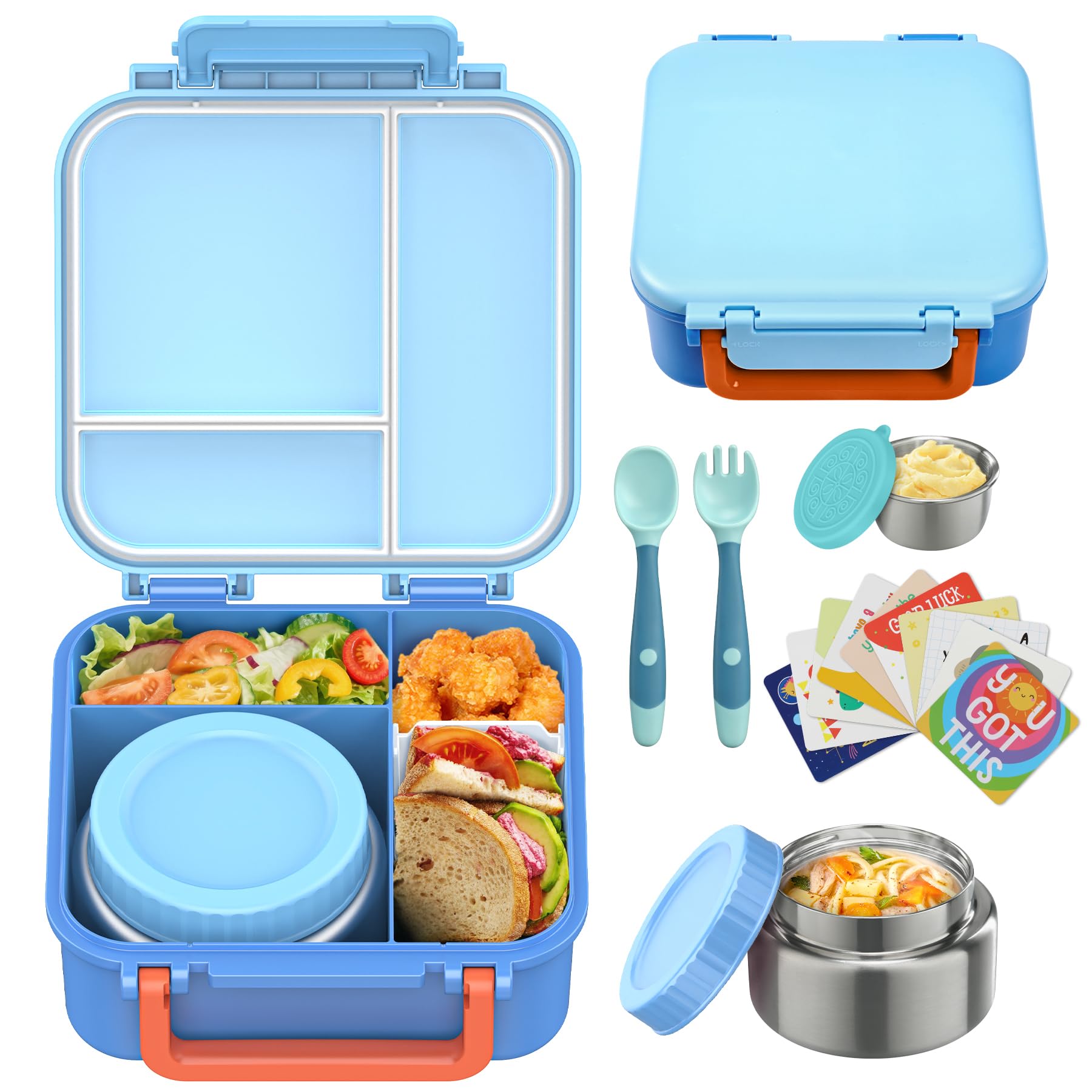 wiwens boîte bento face ouverte montrant quatre compartiments et organisation pratique