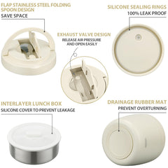 wiwens thermos cuillère repliable logée offrant confort pour manger n'importe où