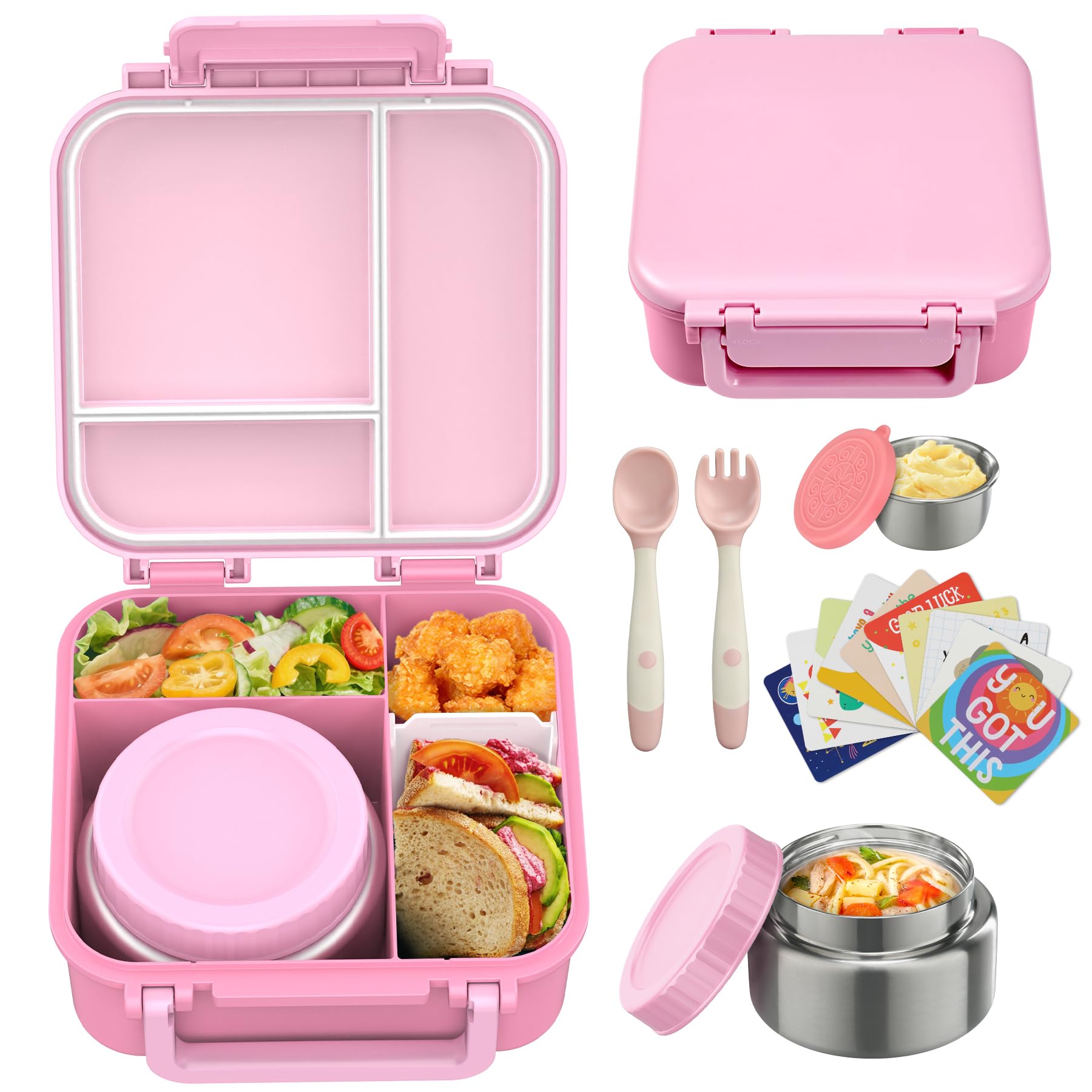 wiwens face avant boîte bento colorée montre étanchéité et poignée pratique