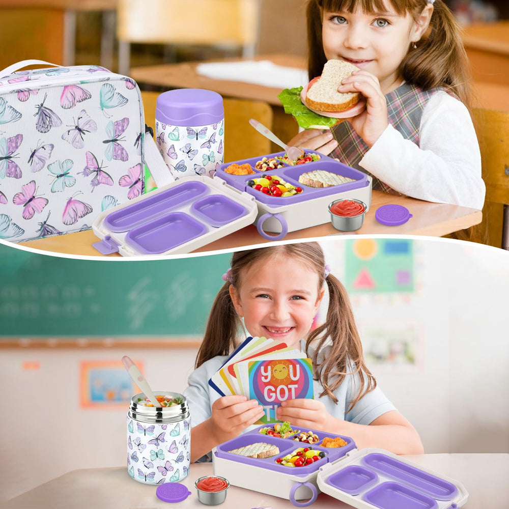 wiwens mise en situation enfant utilisant la lunch box à l'école pratique