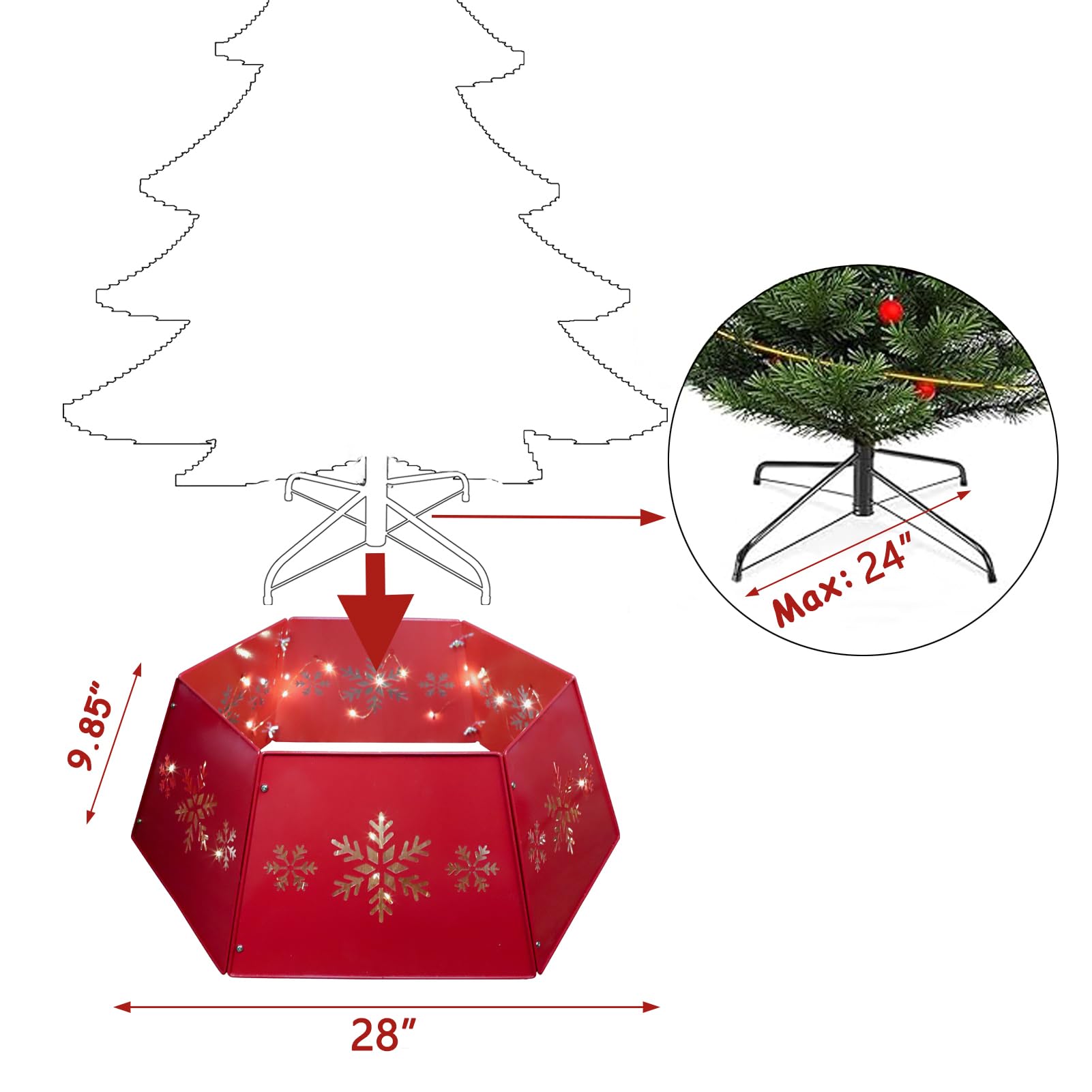 WKHOMEDECO collier installé en salon, sublime la décoration de Noël