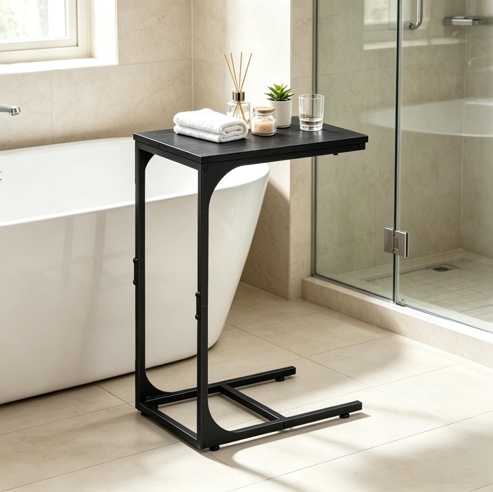 WLIVE ambiance salon montrant la table d'appoint en situation quotidienne