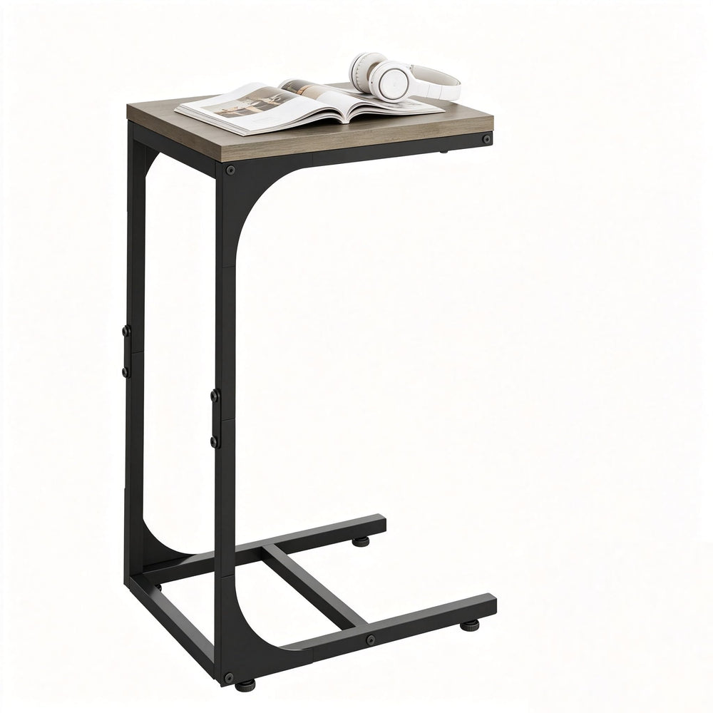 WLIVE table d'appoint face avant greige, design compact et élégant