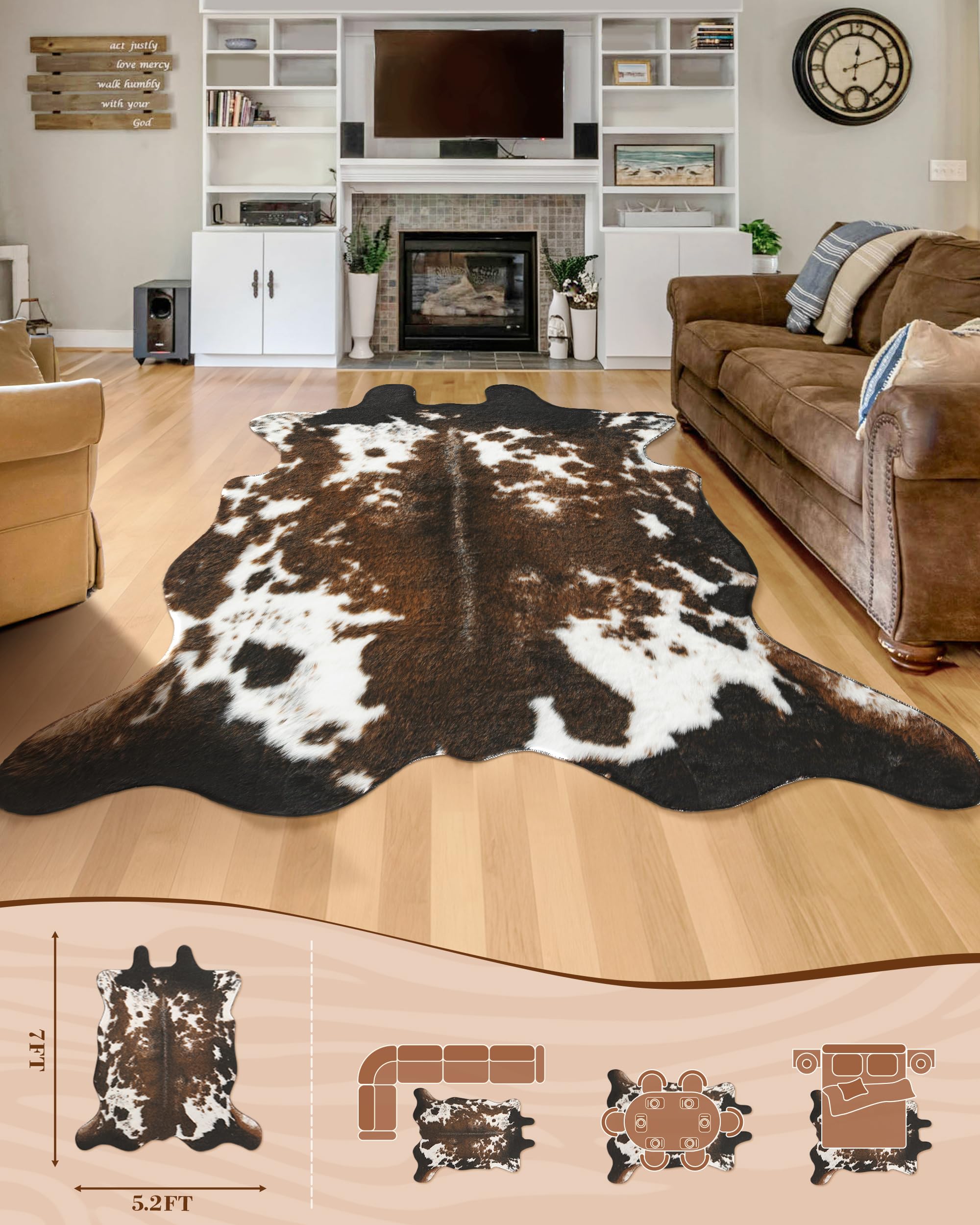 WMT NVMTER tapis posé en salon ajoutant caractère rustique et cosy