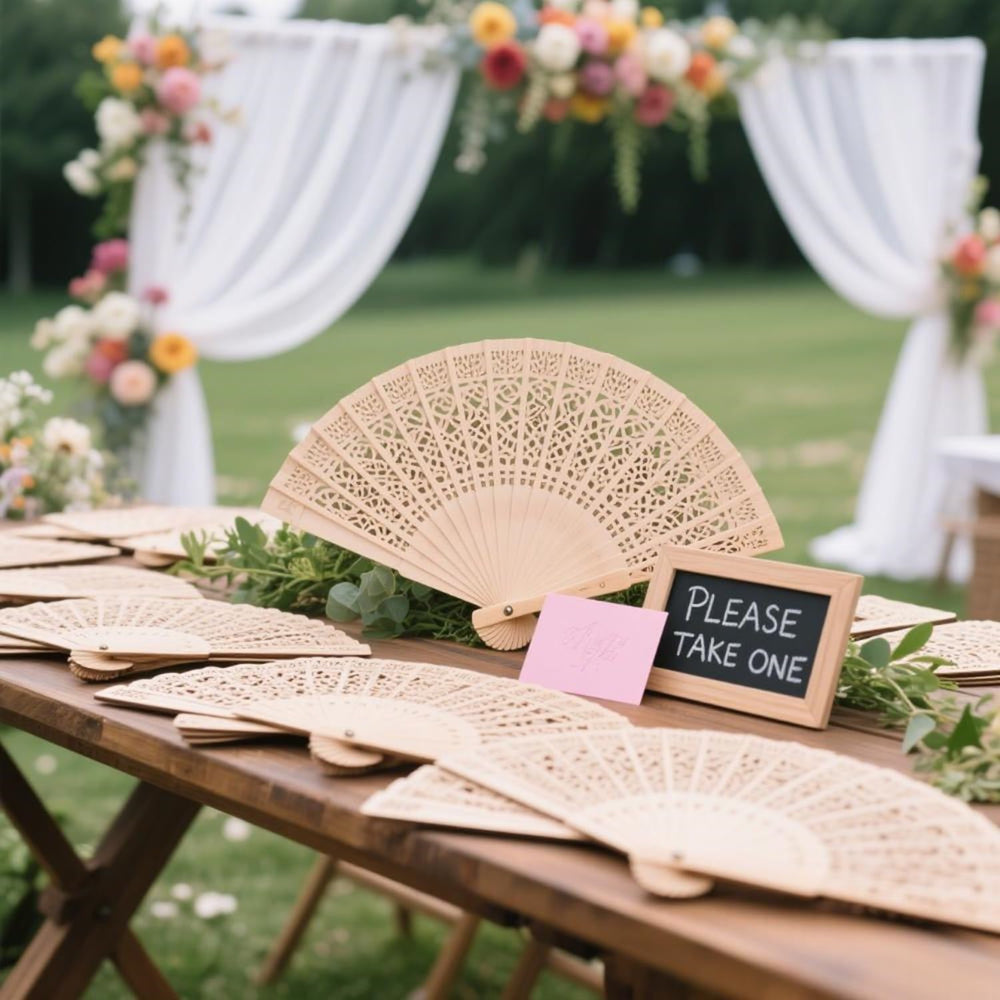 Wobe ensemble de 60 éventails déployés, parfait pour grandes réceptions