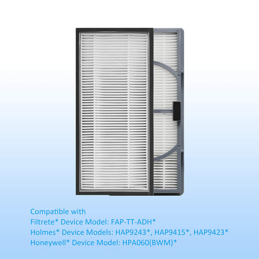 WOCASE gros plan du média HEPA montrant une filtration dense et fiable