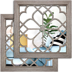 Wocred miroir face avant bois de grange apporte charme rustique
