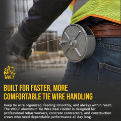 WOLF gros plan du mécanisme de rembobinage robuste et ergonomique