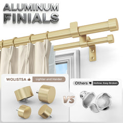 Wolistsa embout en alliage aluminium gros plan offrant finition dorée résistante