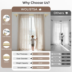 Wolistsa tringle installée dans un salon montrant style élégant et fonctionnalité