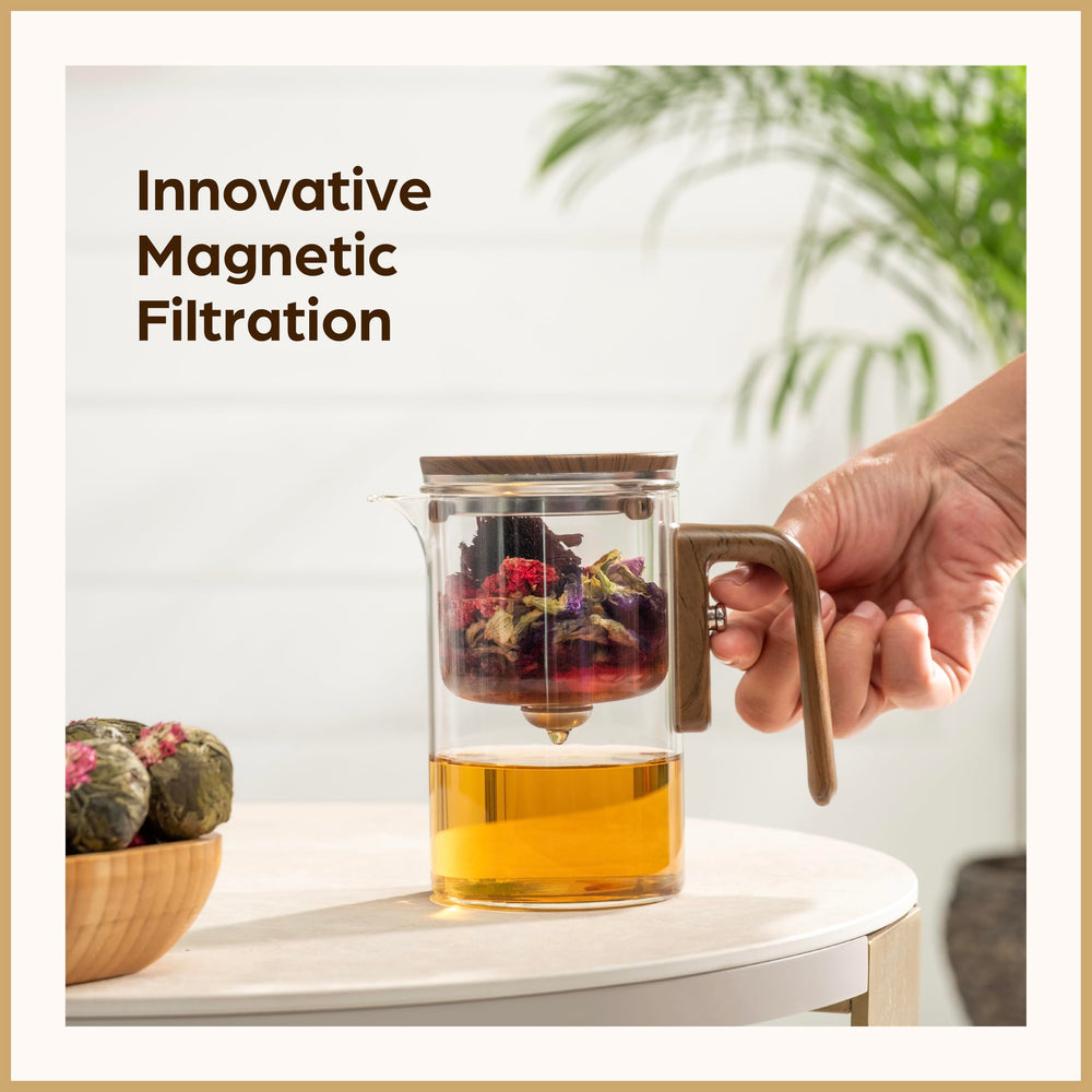 WOLTBLOOM infuseur magnétique illustrant séparation d'infusion facile