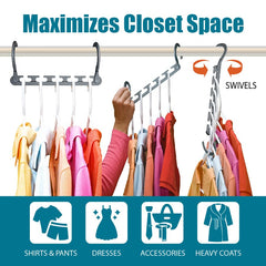 Wonder Hanger crochet pivotant 360° facilitant accès aux vêtements