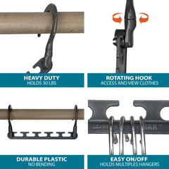 Wonder Hanger gros plan matière plastique renforcée pour durabilité