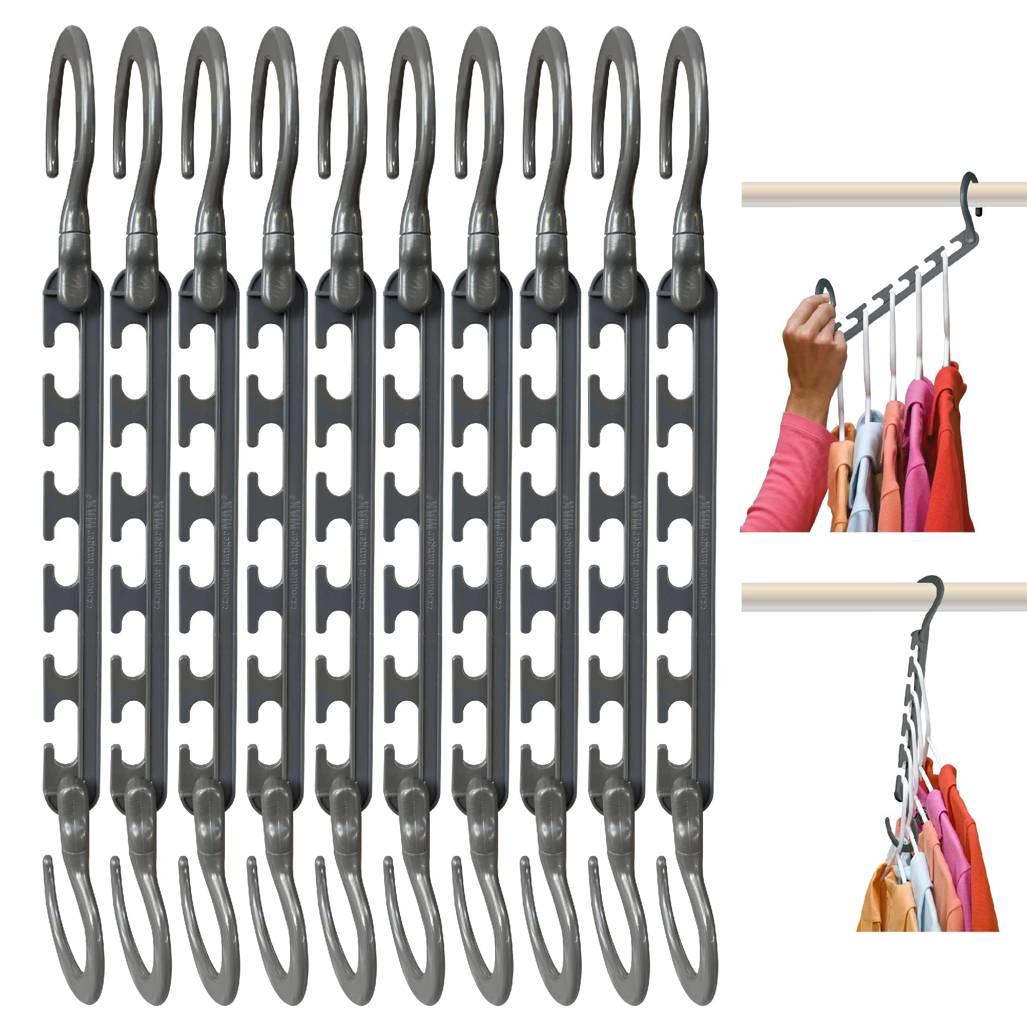 Wonder Hanger face avant montrant organisation et gain d'espace