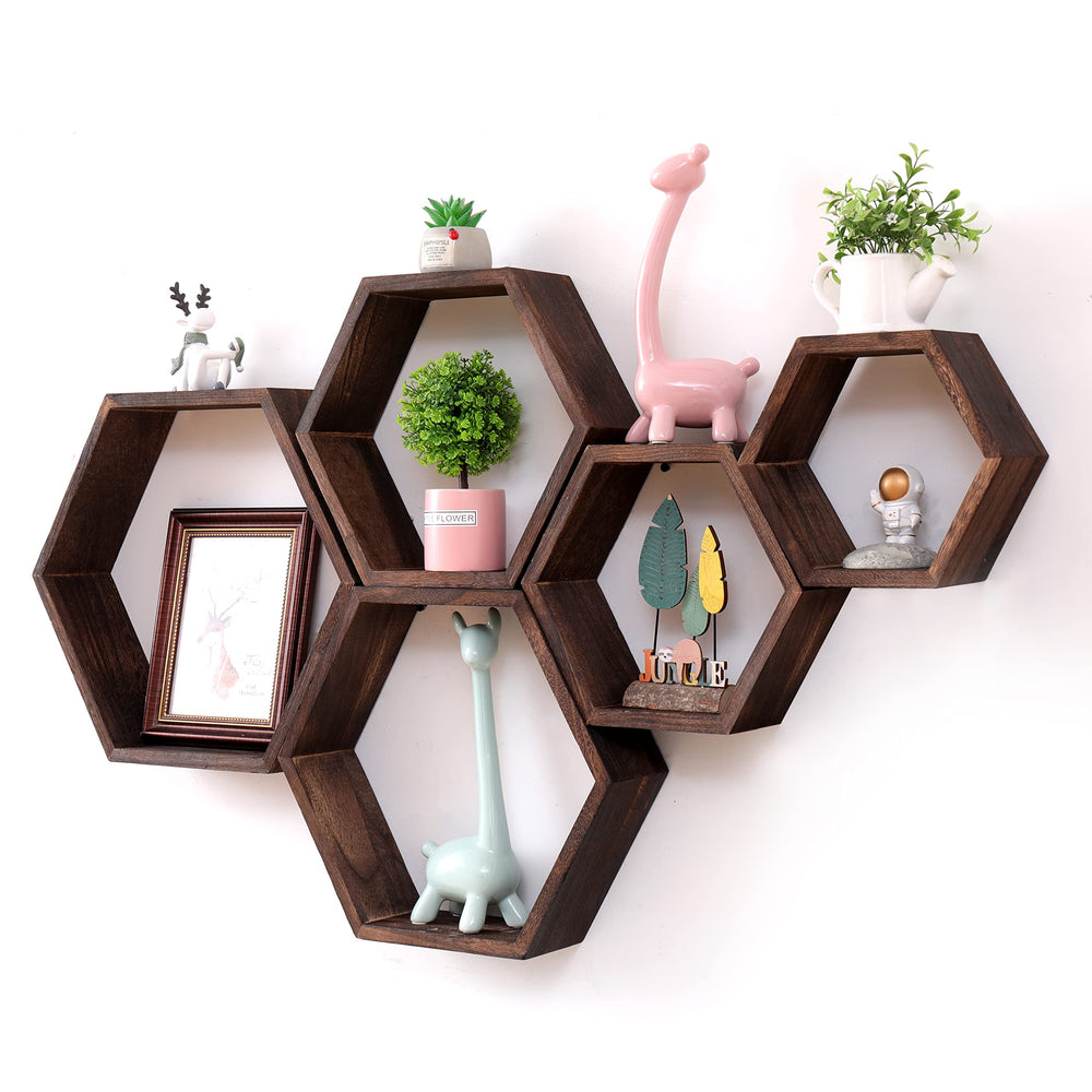 WONFUlity étagère hexagonale face montrant rangement et style