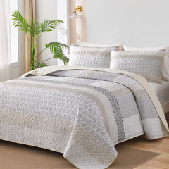 WONGS BEDDING couette face avant montrant design rayé et élégant