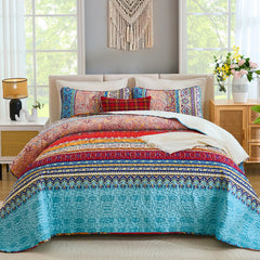 WONGS BEDDING couette face complète montre design boho rayé et confort