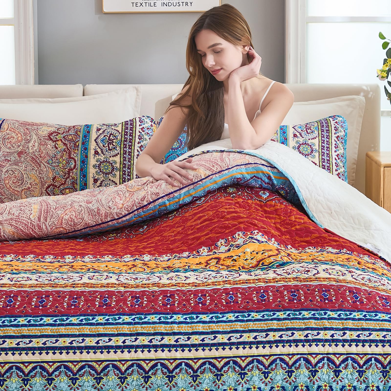 WONGS BEDDING gros plan coutures renforcées garantissant durabilité