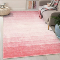 Wonnitar tapis face avant rose montrant l'ombré et une esthétique moderne