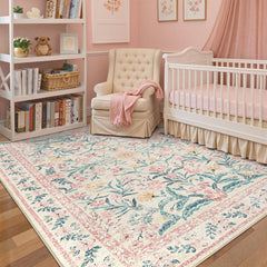 Wonnitar vue avant du tapis rose montrant design et confort