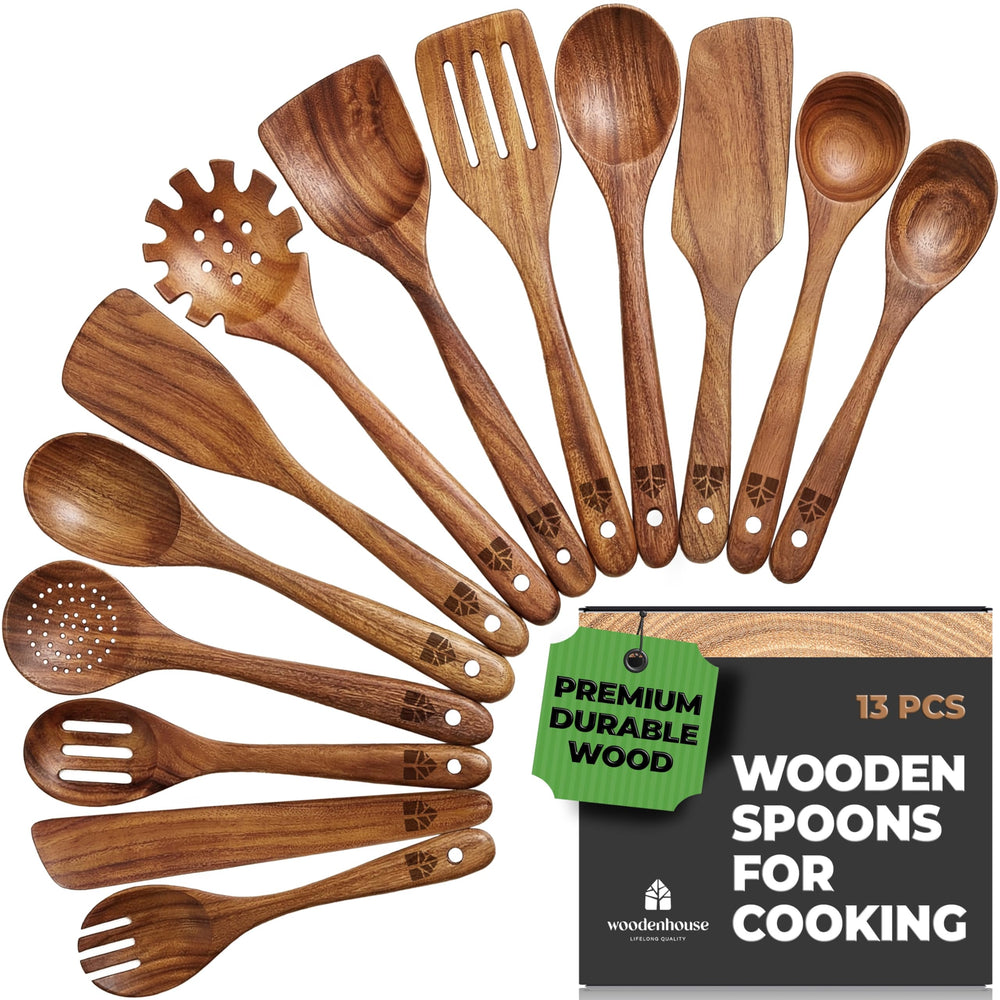Woodenhouse ensemble 13 pièces présenté face avant, organisation complète pour cuisiner