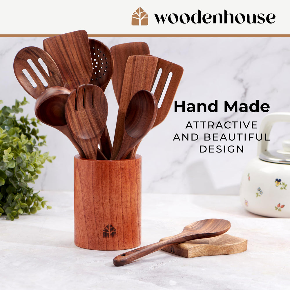 Woodenhouse ustensiles en action lors de la cuisson, protection des revêtements antiadhésifs
