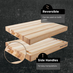 WoodForChef planche en usage pour couper légumes et viandes proprement