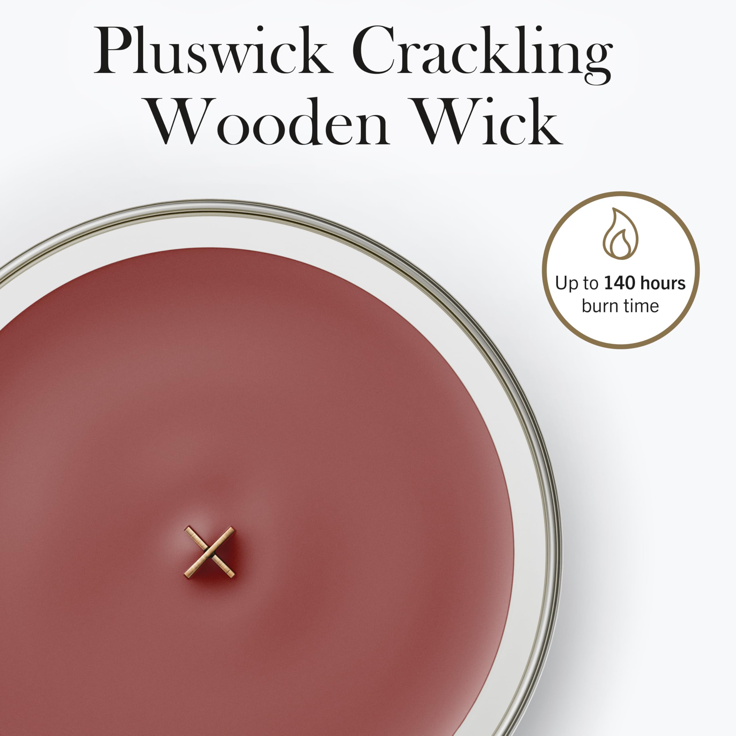 WoodWick bougie à l'échelle montrant proportions 21,5 oz pratiques