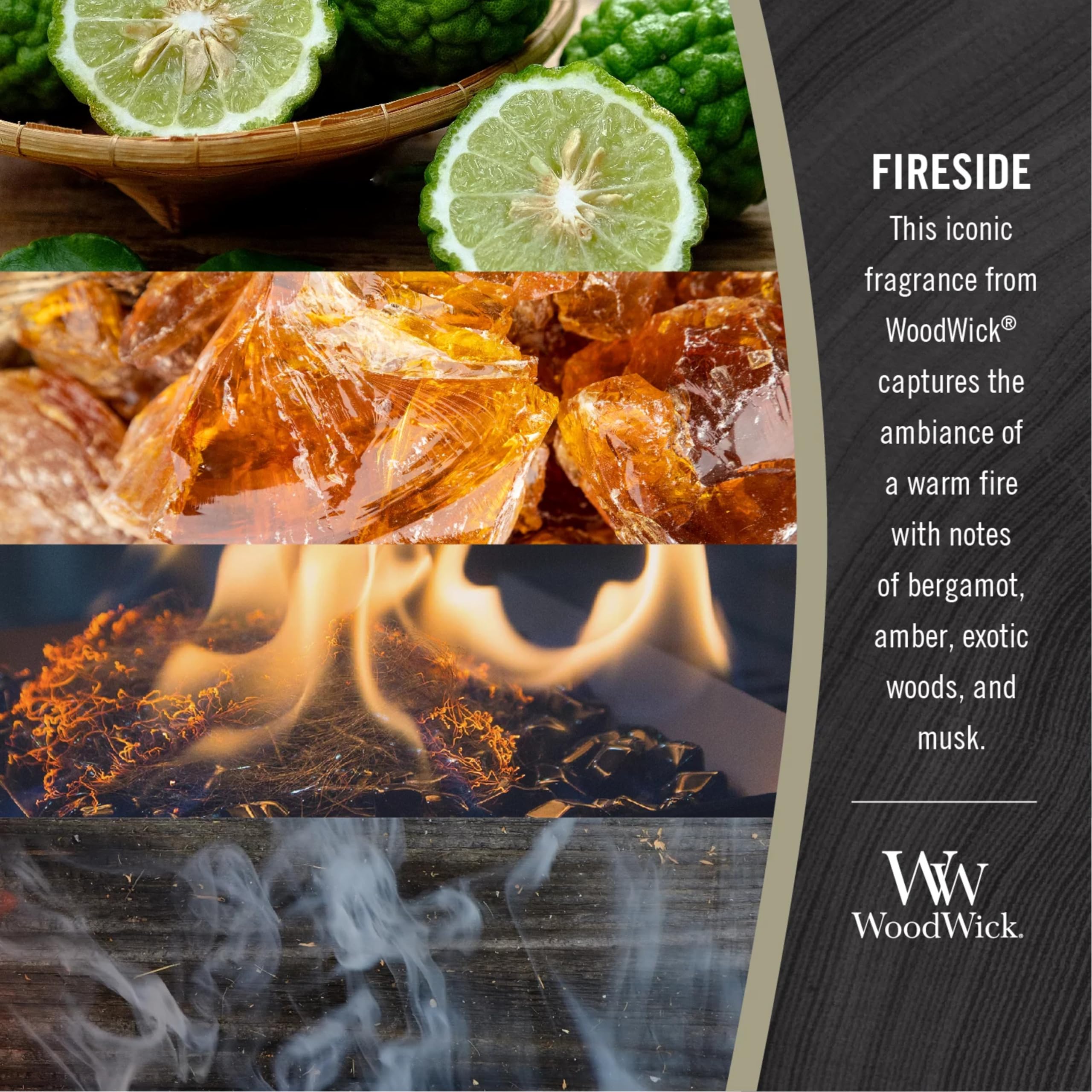 WoodWick texture de cire montrant mélange paraffine-soja pour combustion uniforme