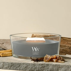 WoodWick(ウッドウィック) bougie Evening Bonfire profil elliptique, meilleure diffusion de parfum