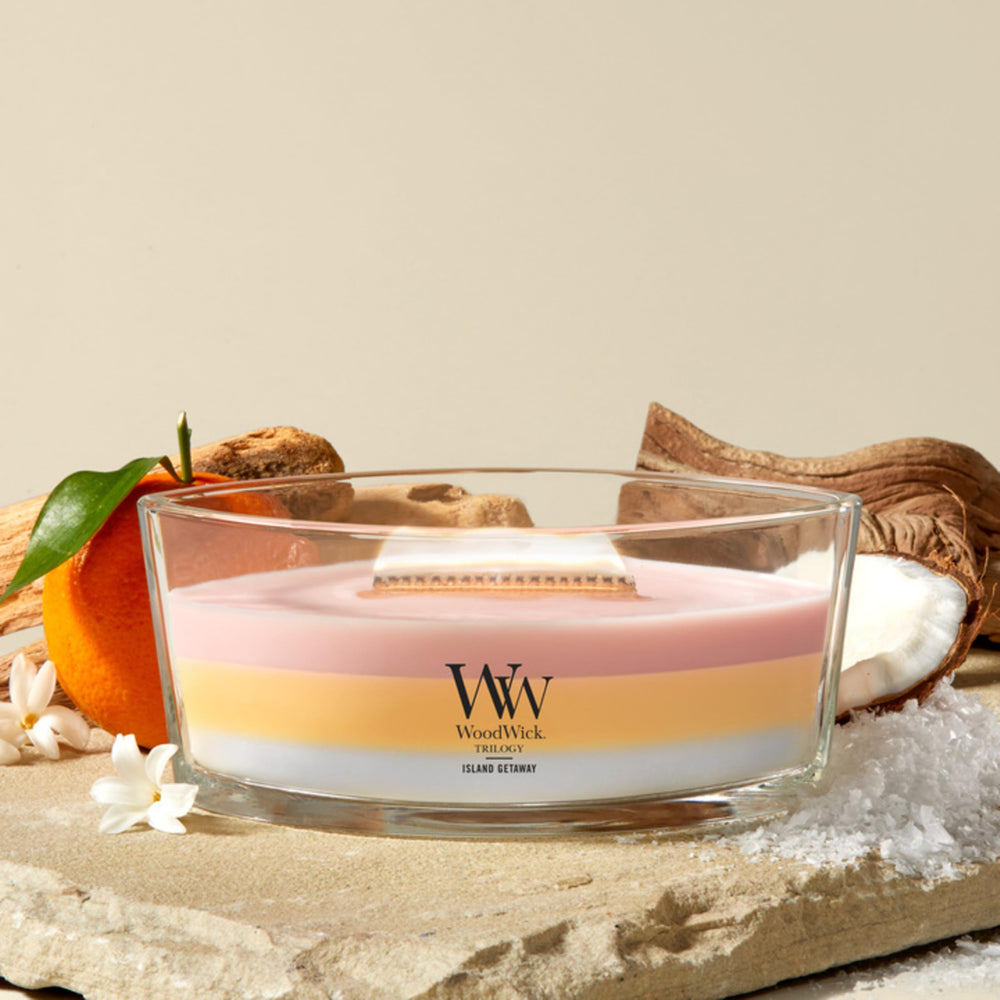 WoodWick(ウッドウィック) mèche en bois montrant le détail crépitant et chaleur