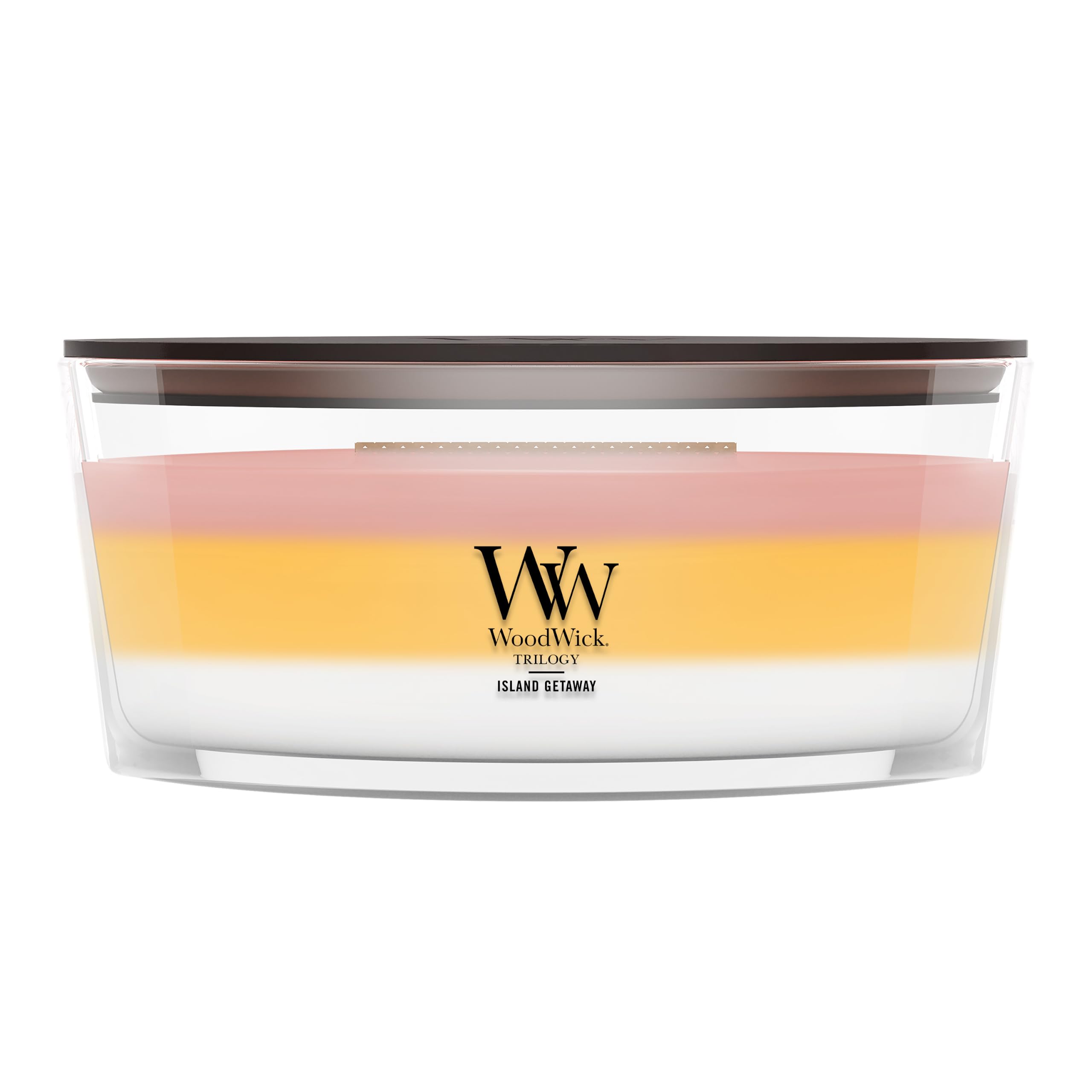 WoodWick(ウッドウィック) bougie ellipse vue frontale pour décoration et ambiance