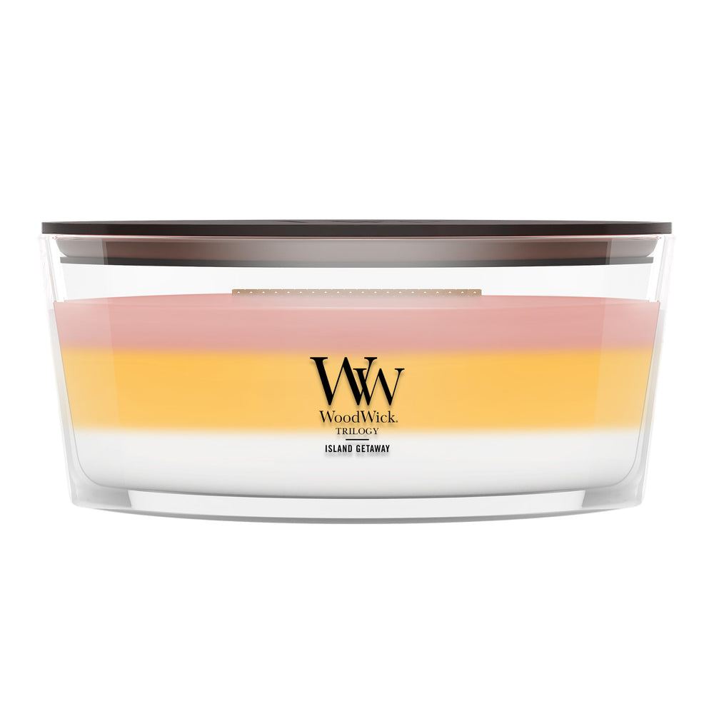 WoodWick(ウッドウィック) bougie ellipse vue frontale pour décoration et ambiance