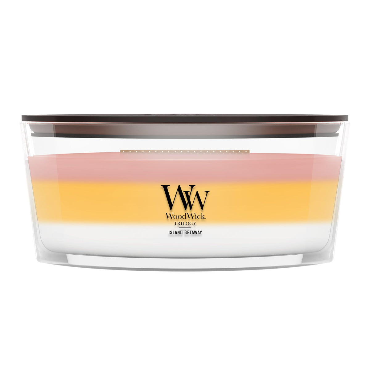 WoodWick(ウッドウィック) bougie ellipse vue frontale pour décoration et ambiance