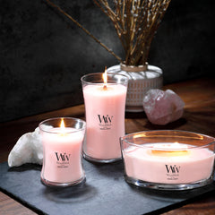 WoodWick(ウッドウィック) cire premium gros plan, diffusion de parfum constante