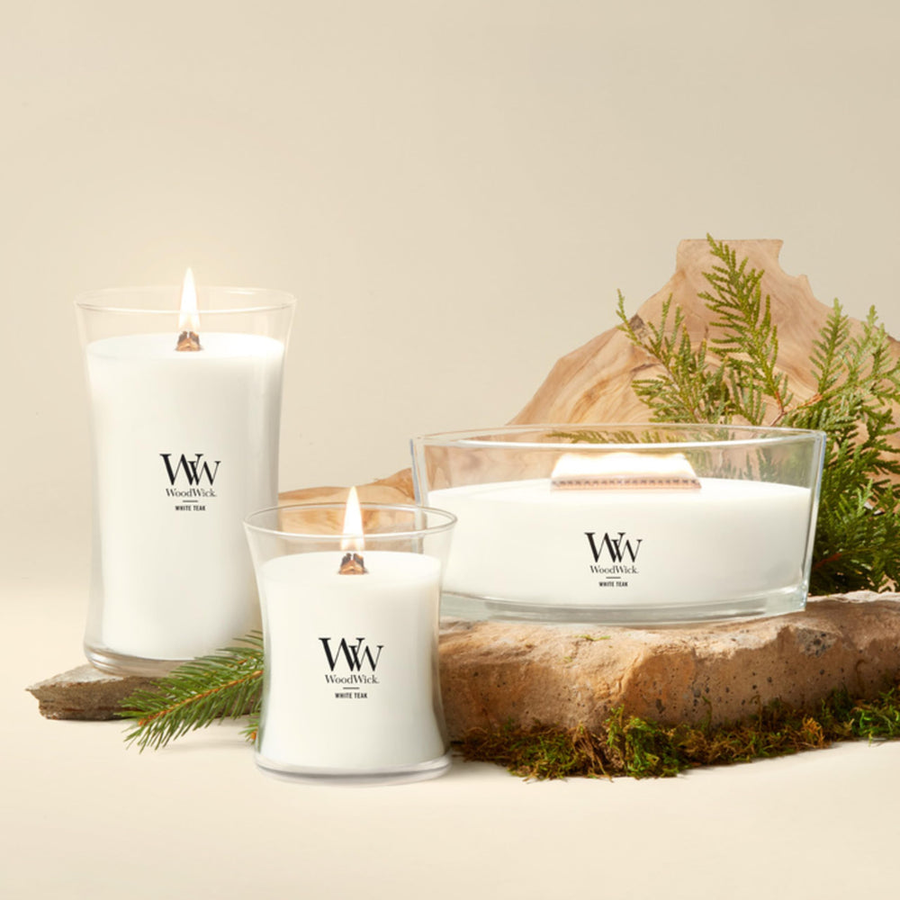 WoodWick piscine de cire fondue montrant diffusion optimale du parfum
