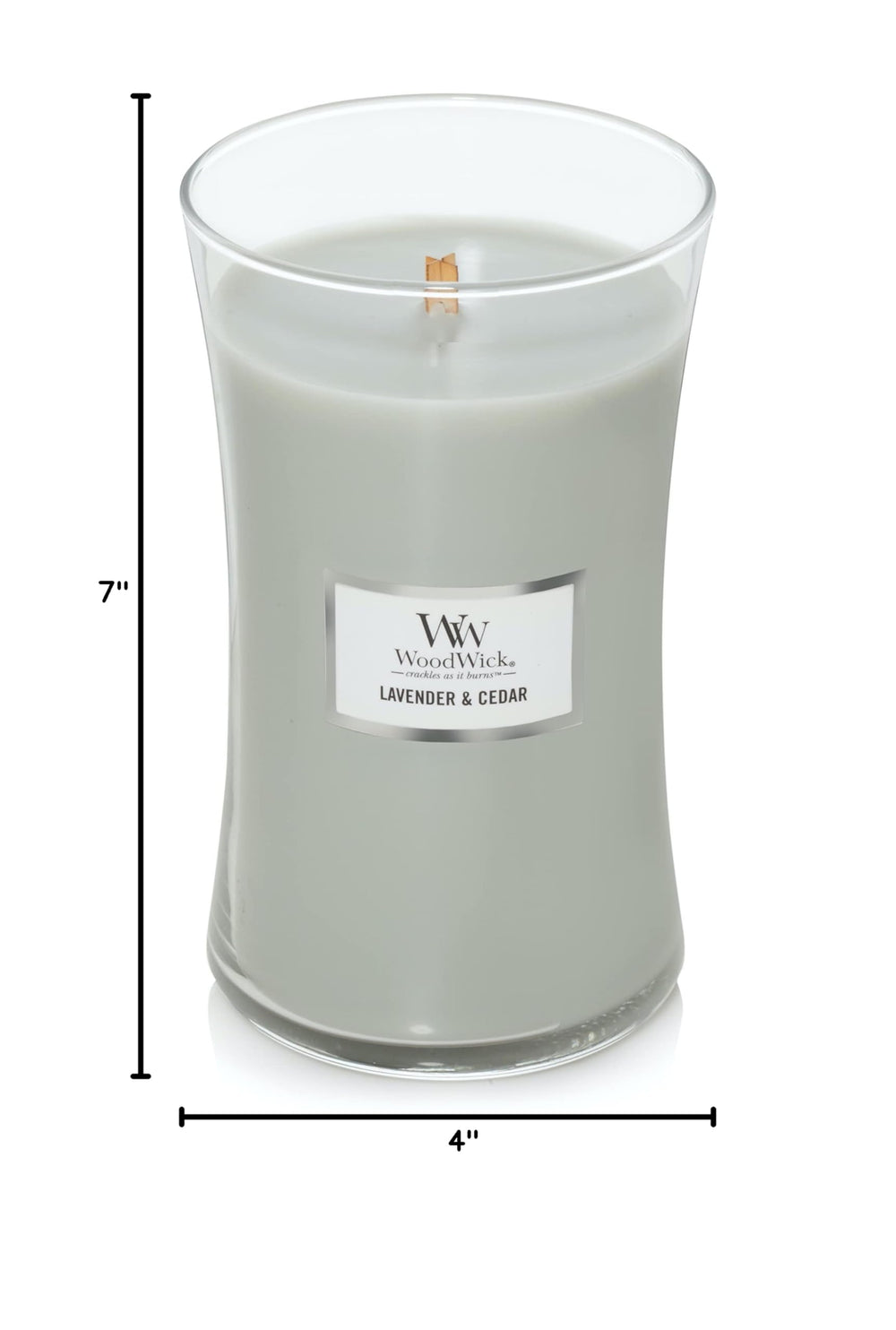 WoodWick surface de cire fondue démontrant combustion uniforme et propre