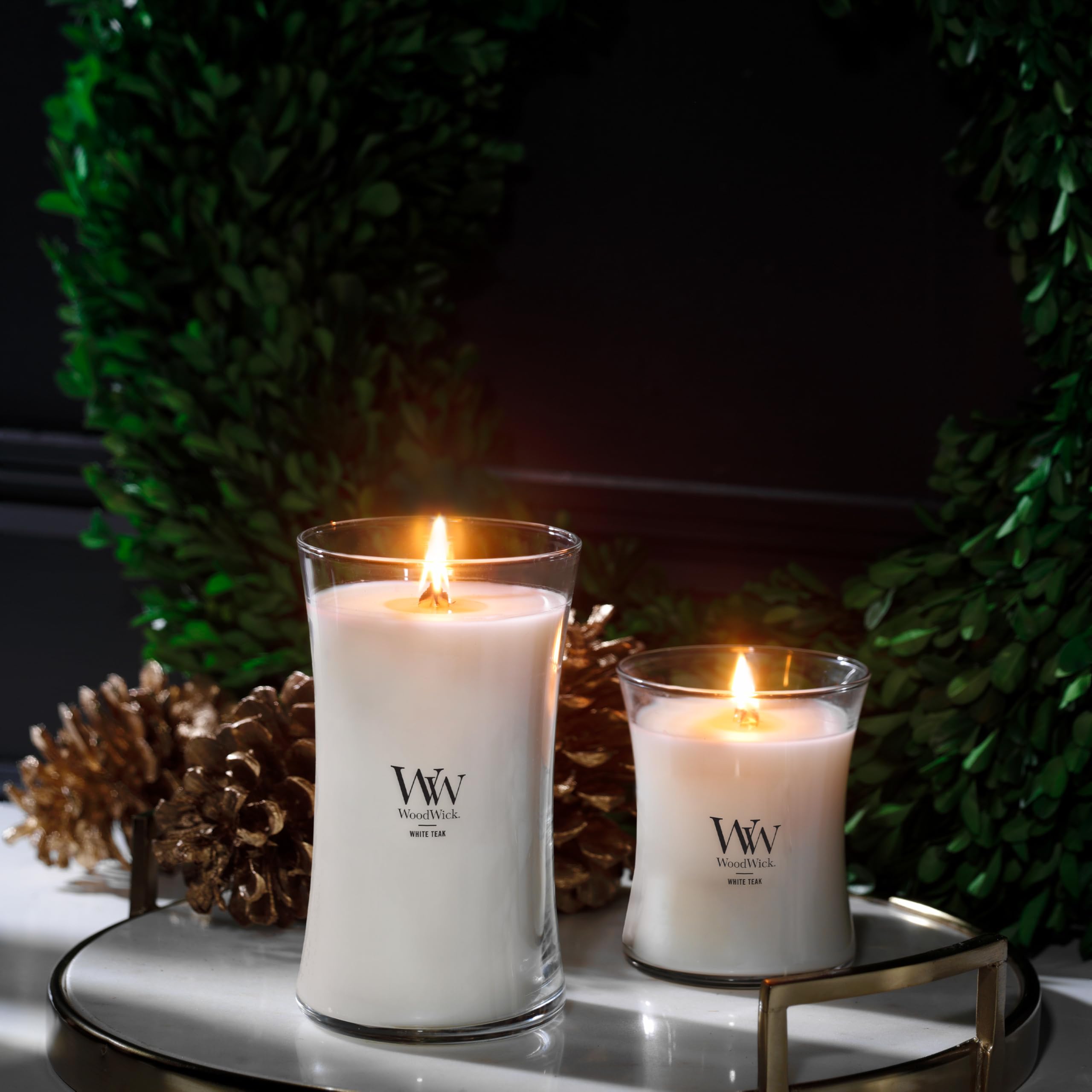 WoodWick(ウッドウィック) bougie dans un salon stylé, insertion déco et atmosphère raffinée