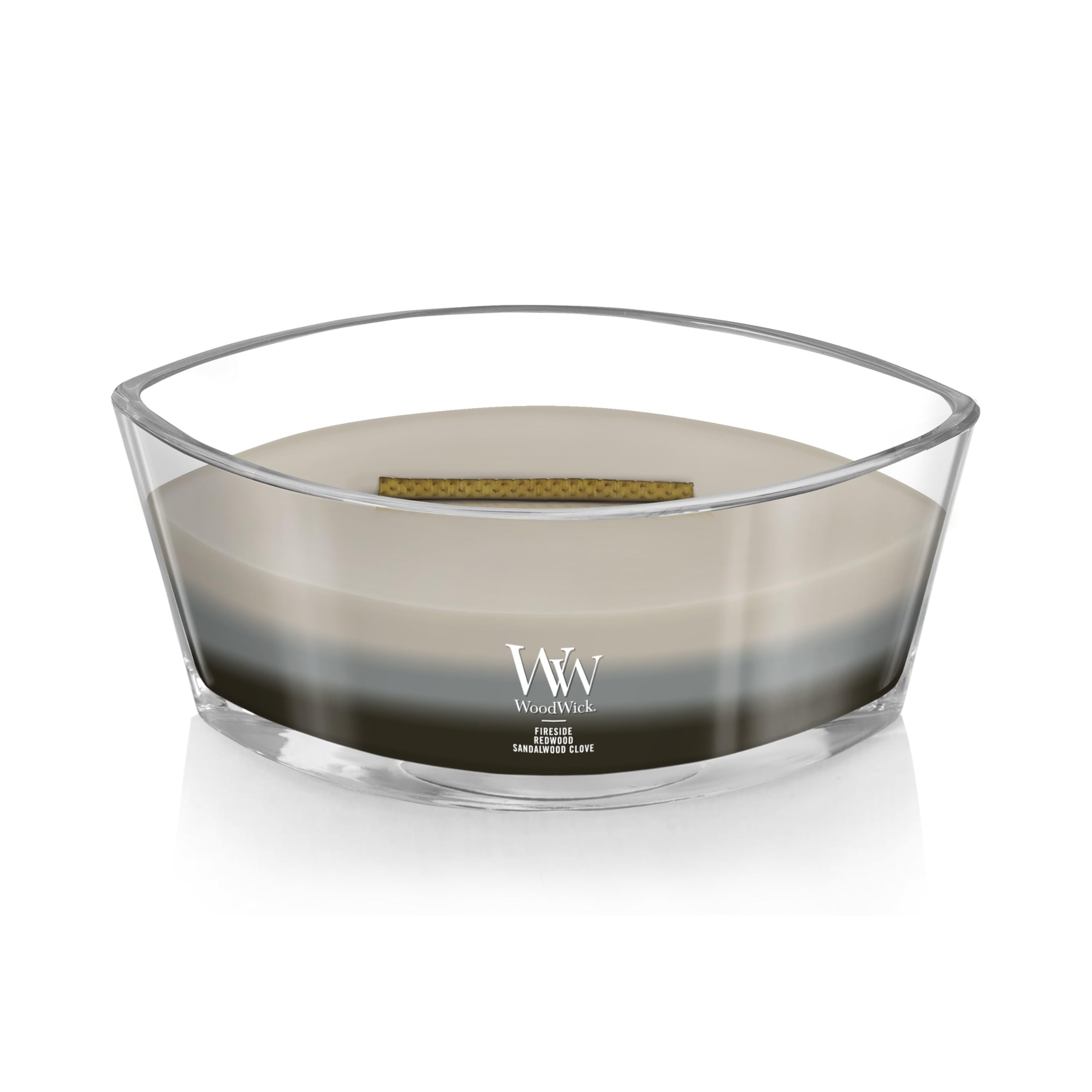 WoodWick gros plan cire, texture mix soja-paraffine pour meilleure diffusion