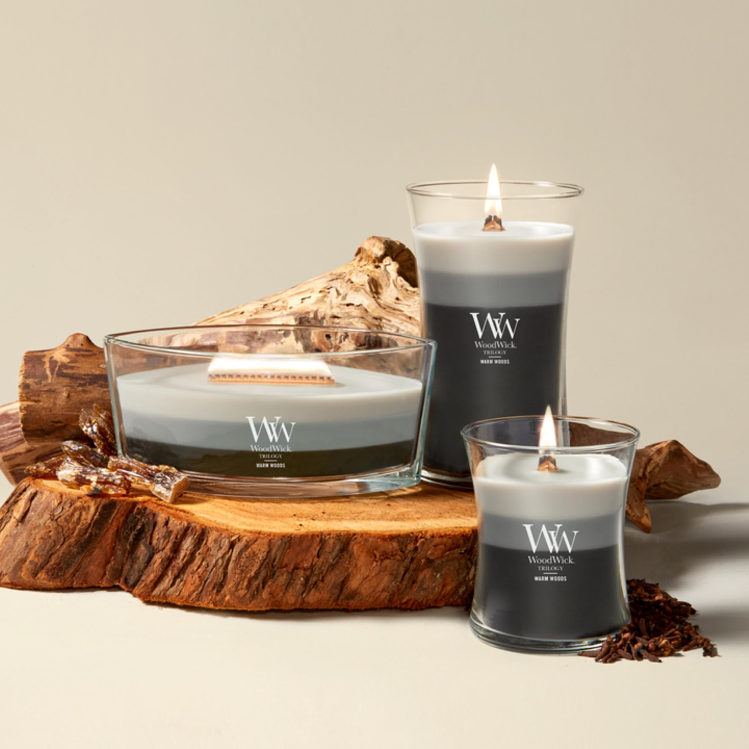 WoodWick finition du verre et couvercle, esthétique durable et sûre